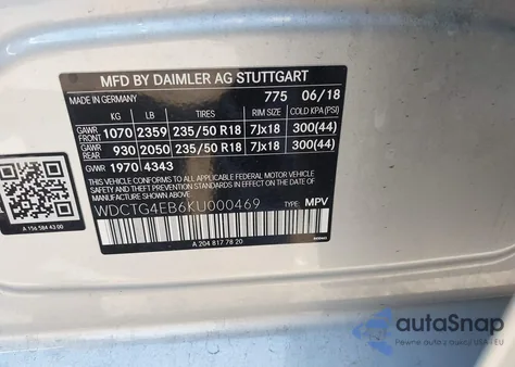 2019 Mercedes-Benz Gla 250 z USA, uszkodzony, nr VIN WDCTG4EB6KU000469